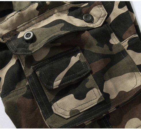 Men's Loose Fit Camo Military Cargo Shorts