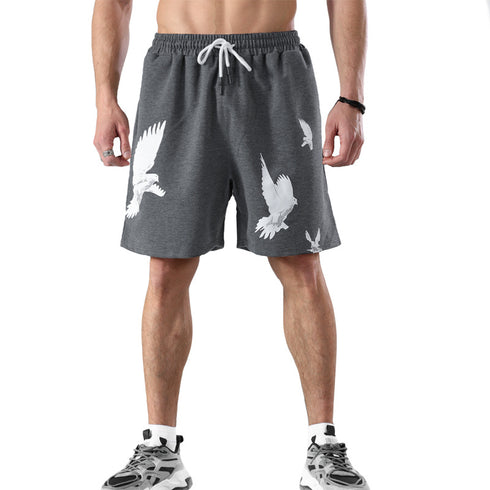 Men's Loose Fit Printed Athletic Basketball Shorts