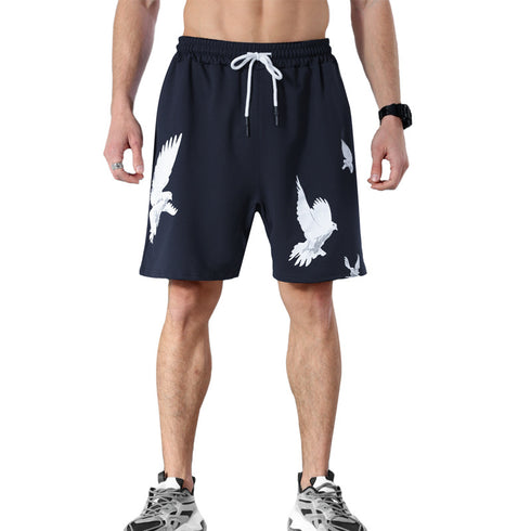 Men's Loose Fit Printed Athletic Basketball Shorts