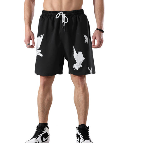 Men's Loose Fit Printed Athletic Basketball Shorts
