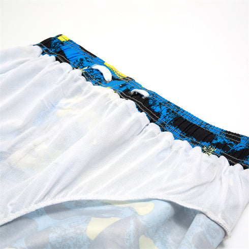 Men's Loose Fit Quick Dry Printed Swim Trunks