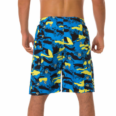 Men's Loose Fit Quick Dry Printed Swim Trunks