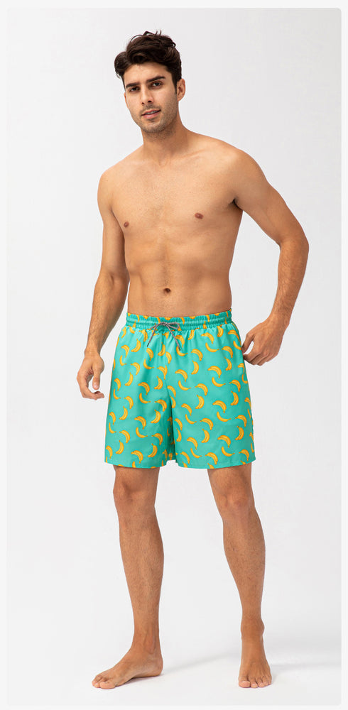 Men's Loose Fit Quick Dry Swim Trunks with Mesh Lining