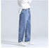 Men's Loose Fit Straight Wide Leg Denim Jeans