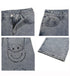 Men's Loose Fit Straight Wide Leg Smiling Face Denim Pants