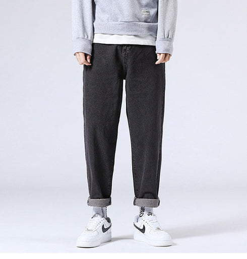 Men's Loose Fit Streetwear Straight Wide Leg Denim Jeans