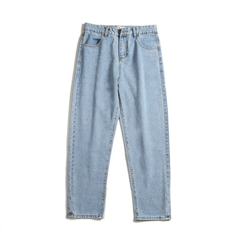 Men's Loose Fit Straight Wide Leg Denim Urban Jeans