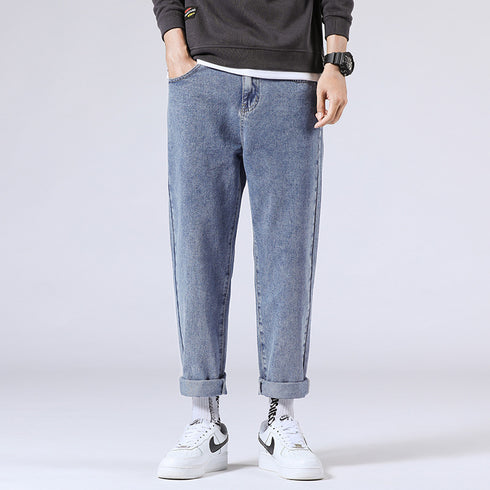 Men's Loose Fit Streetwear Straight Wide Leg Denim Jeans