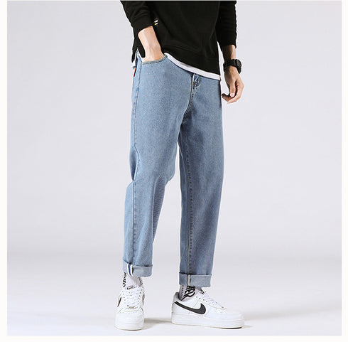 Men's Loose Fit Streetwear Straight Wide Leg Denim Jeans