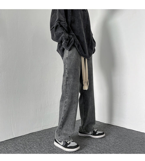 Men's Loose Fit Work Straight-Leg Denim Jeans