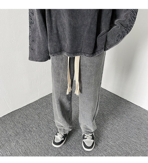 Men's Loose Fit Work Straight-Leg Denim Jeans