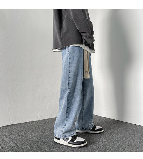 Men's Loose Fit Work Straight-Leg Denim Jeans