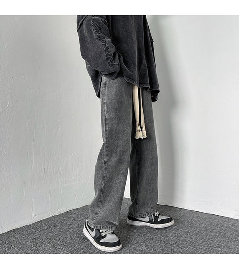 Men's Loose Fit Work Straight-Leg Denim Jeans