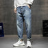 Men's Loose Jeans Plus Size Harem Pants Denim Trousers