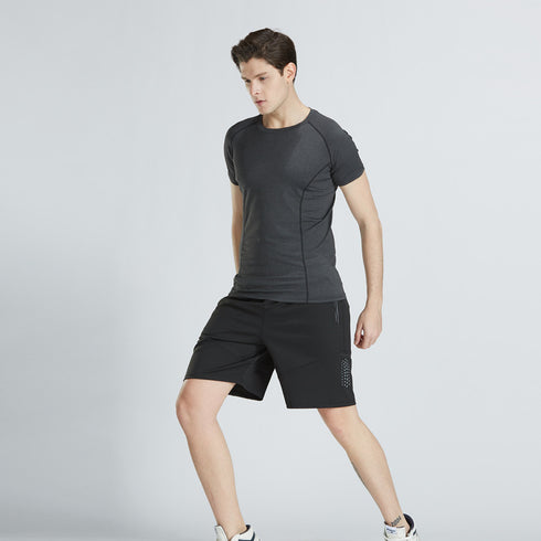 Men's Loose Running Fitness Shorts with Zip Pockets