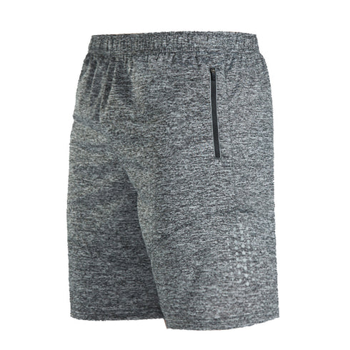 Men's Loose Running Fitness Shorts with Zip Pockets