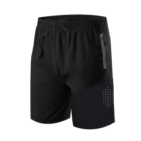 Men's Loose Running Fitness Shorts with Zip Pockets