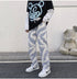 Men's Loose Wide Leg Fashion Straight Fit Drawstring Denim Jeans