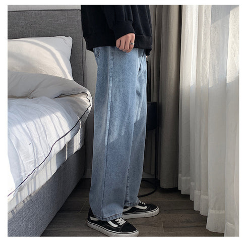 Men's Loose Wide Leg Straight Denim Jeans Pants