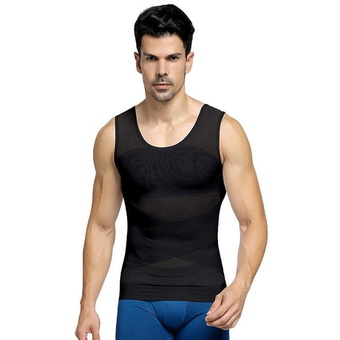 Men's Mesh Body Shaper Abdomen Control Breathable Tank
