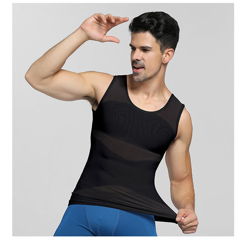 Men's Mesh Body Shaper Abdomen Control Breathable Tank