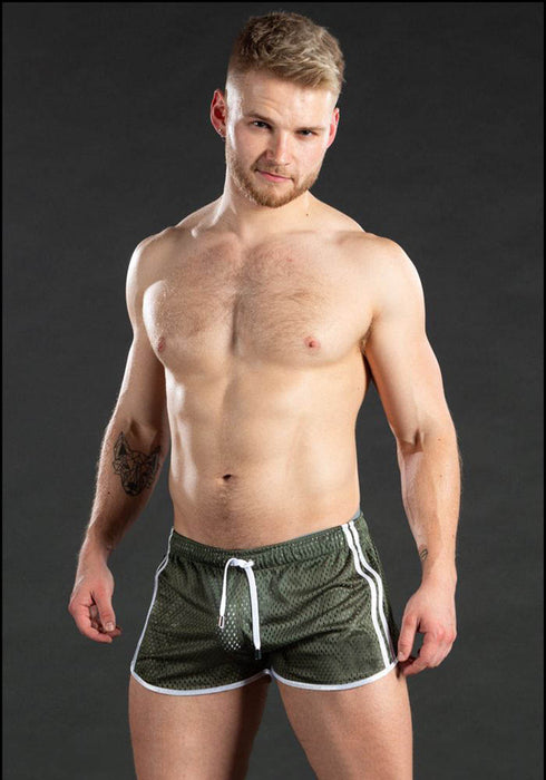 Men's Mesh Booty Sexy Side Split Workout Running Shorts