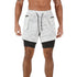 Men's Mesh Gym Workout Training Jogger Shorts with Liner