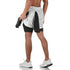 Men's Mesh Gym Workout Training Jogger Shorts with Liner