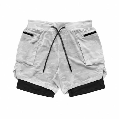Men's Mesh Gym Workout Training Jogger Shorts with Liner