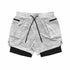 Men's Mesh Gym Workout Training Jogger Shorts with Liner