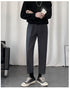 Men’s Relaxed Fit Pleated Stretch Dress Cropped Pants