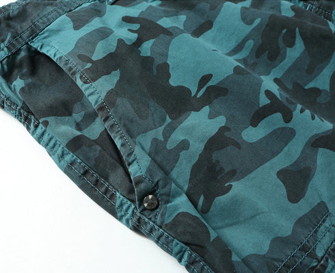 Men's Outdoor Casual Expandable Waist Athletic Cargo Shorts