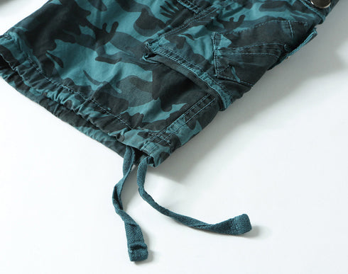 Men's Outdoor Casual Expandable Waist Athletic Cargo Shorts