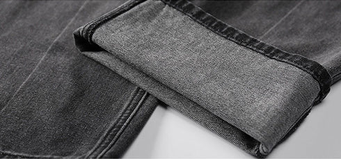 Plus Size Men's Hip Hop Loose-Fitting Straight Leg Denim Jeans