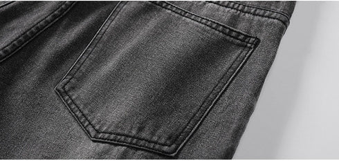 Plus Size Men's Hip Hop Loose-Fitting Straight Leg Denim Jeans