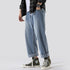 Plus Size Men's Hip Hop Loose-Fitting Straight Leg Denim Jeans