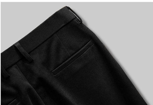 Men's Pleat Front Slim Fit Dress Pants Work Tapered Chino Pants