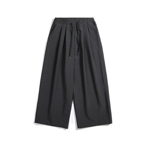 Plus Size Men’s Pleated Wide Leg Loose Casual Dress Pants