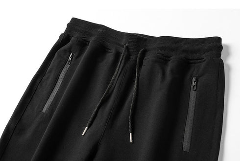 Men's Plus Size Active Basic Jogging Trousers with Zipper Pockets