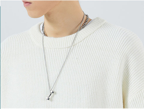 Men's Plus Size Blank Crew Neck Pullover Sweater