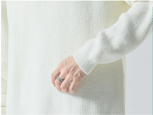 Men's Plus Size Blank Crew Neck Pullover Sweater