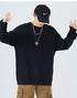 Men's Plus Size Blank Crew Neck Pullover Sweater