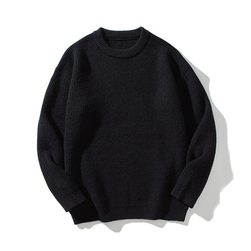 Men's Plus Size Blank Crew Neck Pullover Sweater