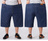 Men's Plus Size Casual Stretch Slim Jeans Denim Shorts