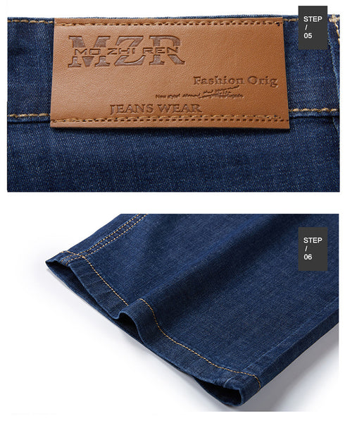 Men's Plus Size Casual Stretch Slim Jeans Denim Shorts