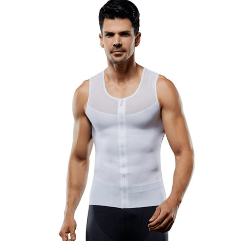 Men's Plus Size Compression Zipper Undershirt Tank