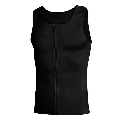 Men's Plus Size Compression Zipper Undershirt Tank