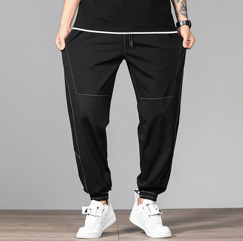 Men's Plus Size Loose-fit Joggers Pants with Deep Pockets