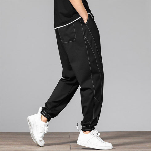 Men's Plus Size Loose-fit Joggers Pants with Deep Pockets