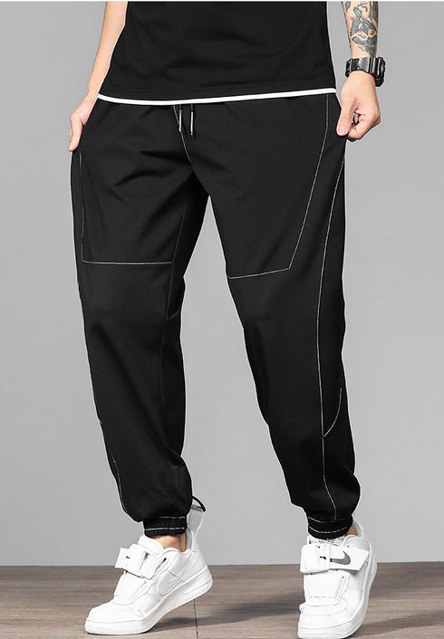 Men's Plus Size Loose-fit Joggers Pants with Deep Pockets